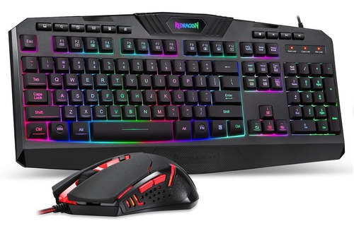 Kit Gamer Redragon 2 En 1 Teclado Membrana Mouse S101-3