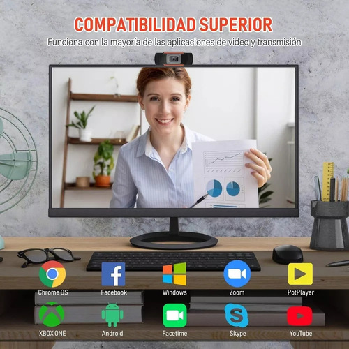 Cámara Web Hd 1080p Para Obs Xbox Xsplit Skype Facebook