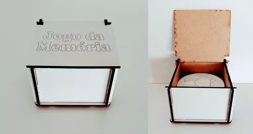 Lembrancinhas Jogo Da Memória Mdf Branco - Kit 10 Unidades