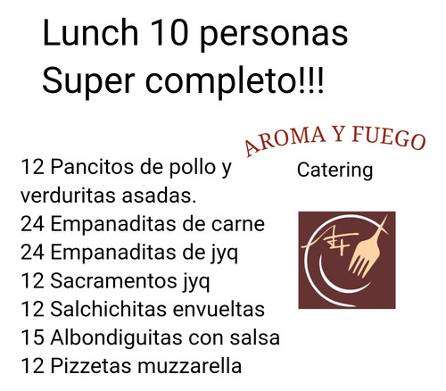 Lunch Para 10 Personas!!