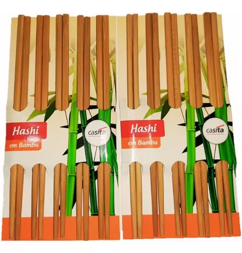 Jogo Hashi de Bambu Reutilizável Sushi Comida Oriental 10un - Casita -  Hashi - Magazine Luiza