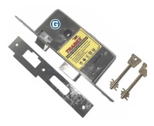 Imagen 5 de 7 de Cerradura Puerta Trabex 1025 Exterior Seguridad 2 Llaves