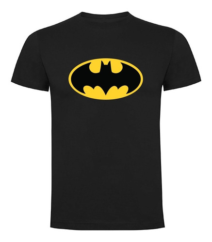 Polera Algodón Negra Retro Batman