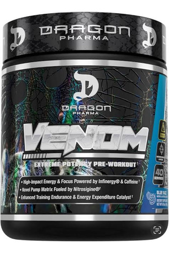 Pre Entreno Dragon Pharma Venom 40 Servs Potencia Energia 