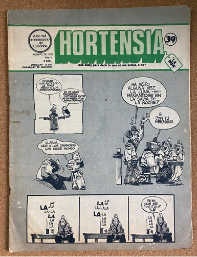 Hortensia Nº 39 1973, Algo Del Humor De Córdoba, 24 Pag, Ex5