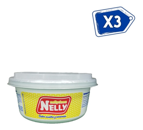 Imagen 2 de 3 de Margarina Reducida Nelly 250gr Mojitos Bodegón 3 Unidades