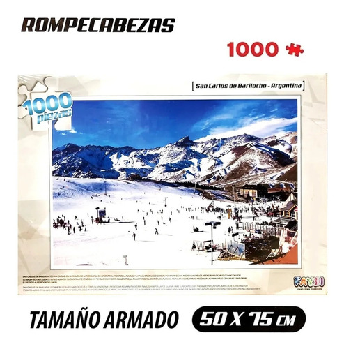 Imagen 2 de 6 de Puzzle Argentina Bariloche 1000 Piezas Rompecabezas Playking