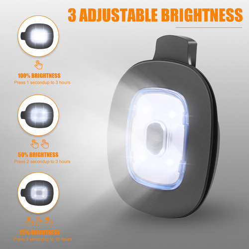 Xt Luz Recarregável Usb Cristalina Para Gorro De Malha Led,