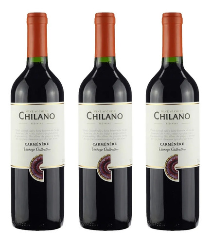 Kit Carmenere 750ml Chilano - 3uni