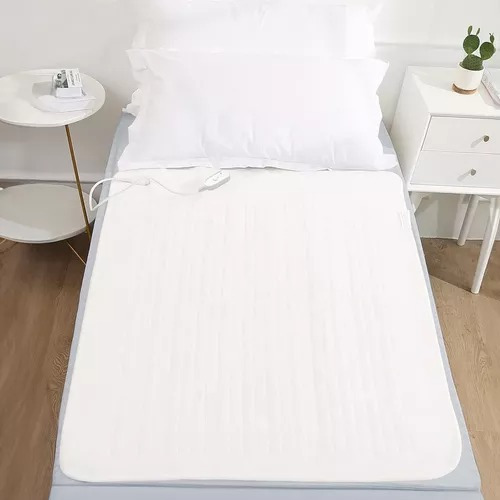 Calienta Camas Eléctrico 150 X 80 Cm 3 Niveles Color Blanco