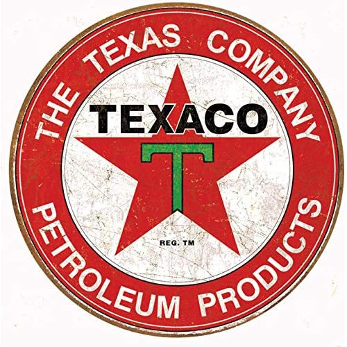 Señal De Aluminio Texaco The Texas Company Borde Relie...