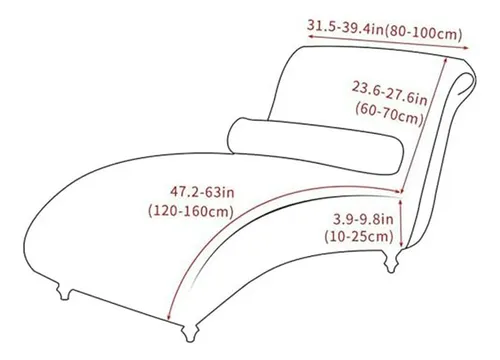 Funda De Silla Chaise Lounge Sin Brazos Para Sala Y Dormitor