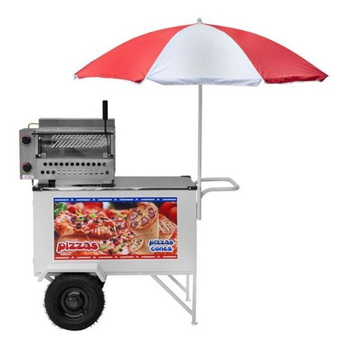 Imagem 1 de 5 de Carrinho De Pizza Cone Standard 2 Rodas Cpcl018 Armon
