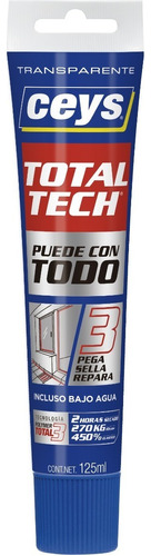 Pegamento Adhesivo Sellador Total Tech Transp. Ceys 125ml