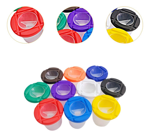 Vasos Para Pintura A Prueba De Derrames, Suministros De Arte