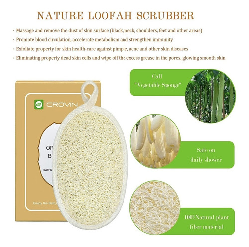 Imagen 4 de 8 de 6 Esponja Vegetal Luffa Exfoliante Natural Cuidado Corporal