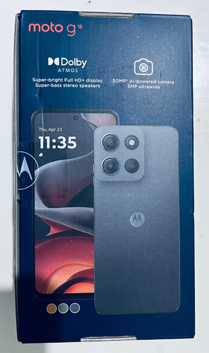 Celular Moto G15 128gb 4ram Gris Gris Oscuro