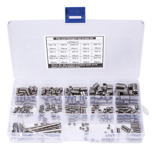 Kit De 300 Tornillos Prisioneros Hexagonales Combinados En C