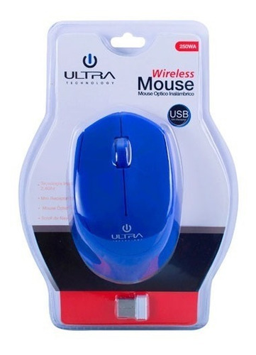 Mouse Optico Inalambrico Ultra 250ws Azul - Revogames