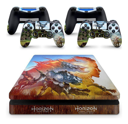 Skin Adesivo Protetor Ps4 Slim Horizon Zero Dawn Forbidden