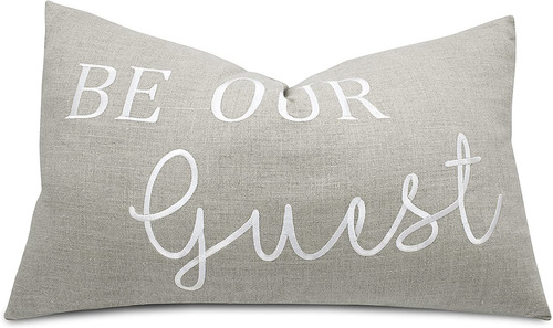 Be Our Guest - Funda De Almohada Decorativa De Lino Bor...