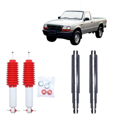 Juego 4 Amortiguadores Para Ford Ranger 2.5 8val 2000 2001