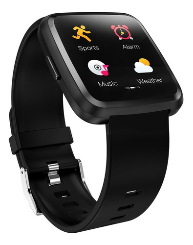 Imagen 10 de 12 de Smartwatch Tedge H1104A 1.3" caja negra, malla negra de plástico y bisel de aleación de zinc H1104A