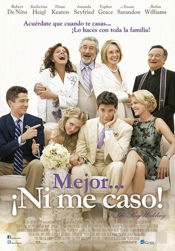 Dvd The Big Wedding | Mejor, Ni Me Caso! (2013)