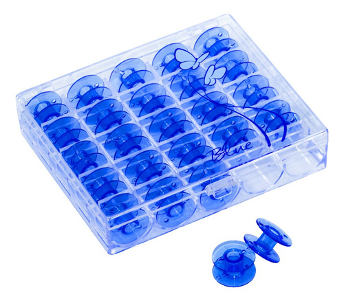 Carretes Plasticos Azul Caja+25unid Original Para Maq Janome