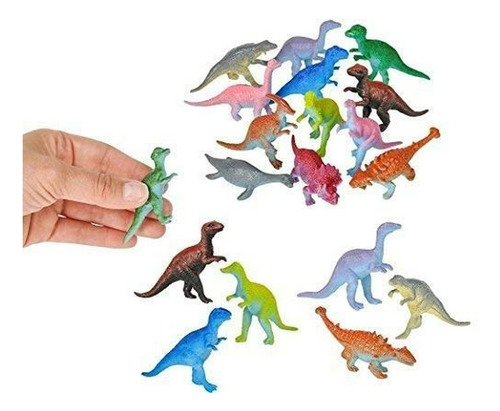 ¡juego De 24 Piezas De Mini Dinosaurios De Plástico De 3  !