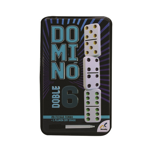 Domino Doble Pasta Brillante 28 Fichas Jumbo Gim Sports