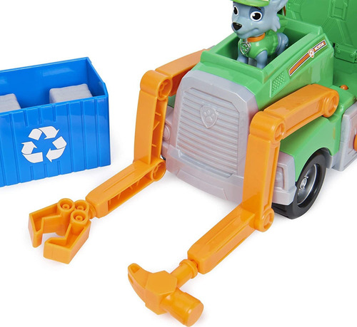 Paw Patrol Camion De Reciclaje Rocky Carga Y Transporta