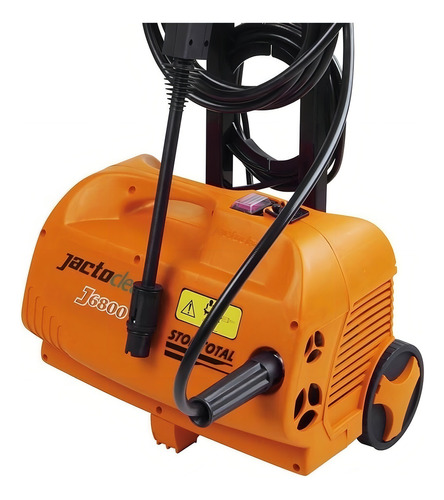 Lavadora De Alta Pressão Jactoclean J6800 Stop Total Laranja De 1900w Com 2175psi De Pressão Máxima