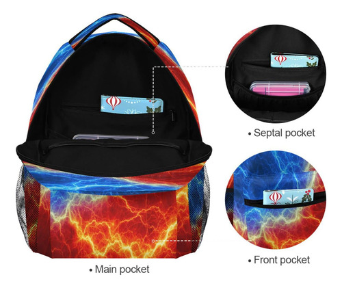 Mochila Lightning Mnsruu Para Niños Y Niñas Adolescentes, De