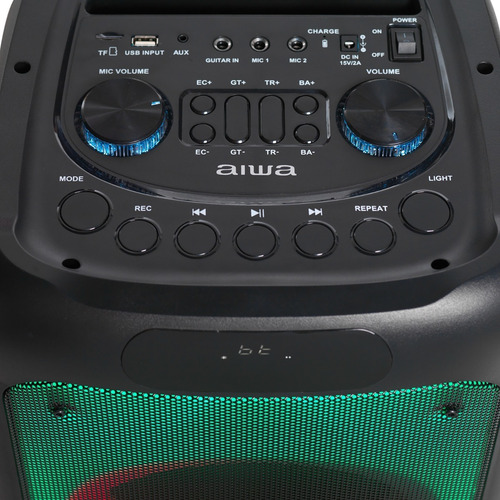 Imagen 4 de 5 de Parlante Portatil Aiwa Karaoke Bluetooth Tws Led Aw-poh1d