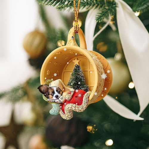 6 Adorno Colgante De Perro De Navidad, De Navidad, Estilo C