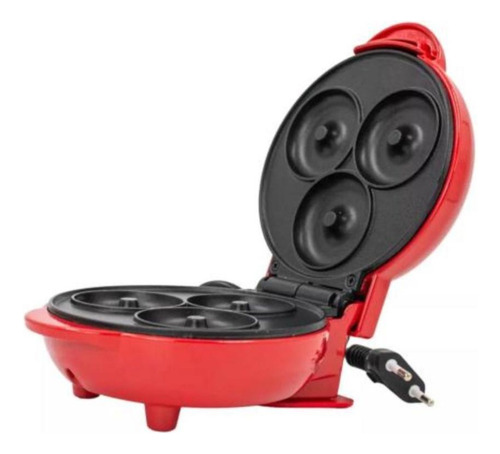 Máquina Mini Donuts 3 Rosquinhas Confeitaria Waffle110v