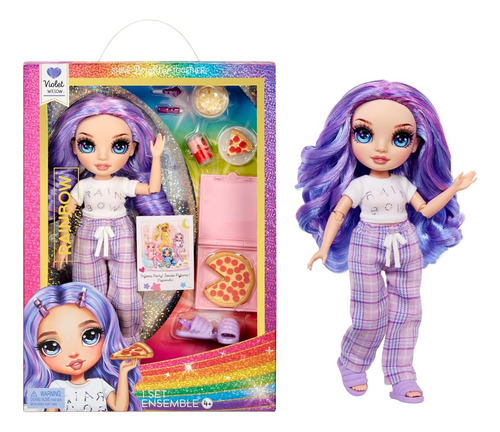 Muñecas Rainbow High Junior Pijama Party Violet 120360 Wabro