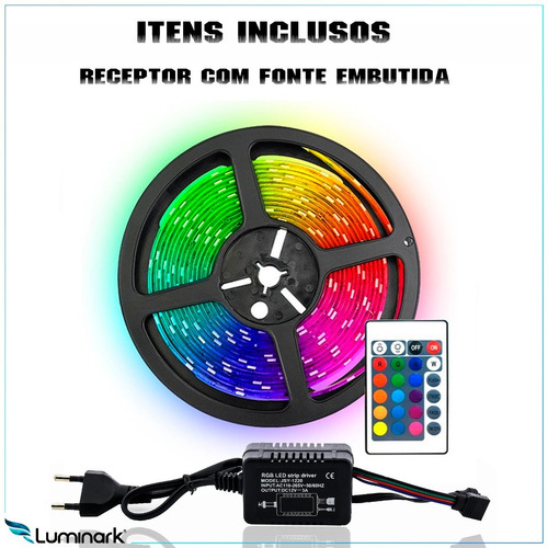 Imagem 2 de 8 de Fita 300 Leds Rgb Prova D'água Flexível Rolo C/ 5 Metros!