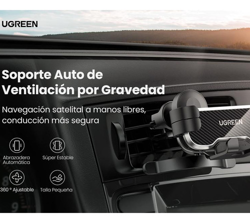 Soporte Para Teléfono De Coche Ugreen 4.7 A 7 Gravity Air Ou
