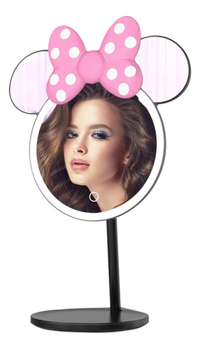 Espejo De Maquillaje Iluminado De Mesa Minnie Mouse De Impre