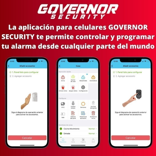 Panel De Alarma Gv-safe300 Kit-13 Blanco Barrera Infrarroja