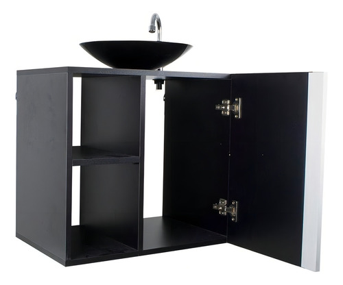 Gabinete Para Banheiro Preto Com Cuba Harpia