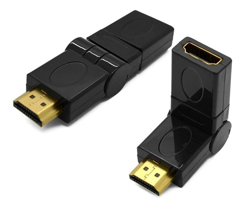 Adaptador Codo Cople Hdmi Macho A Hembra Ángulo Ajustable