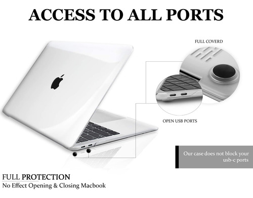 Funda Rígida Transparente Para Macbook Air 13.6 2024 2023
