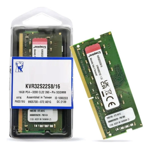 Memoria Laptop 16gb Sodimm Ddr4 3200mhz C22 Super Compatible