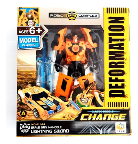 Robot Transformer Auto Y Robot Lightning Sword Con Espada