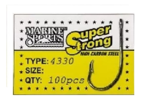 Anzol 4330 -16 * 100 Un * Marine Sports Super Strong