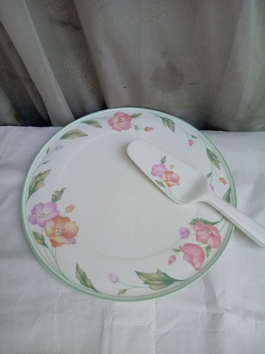 Plat Para Pastel Con Pala 33cm Blanco (Usado)