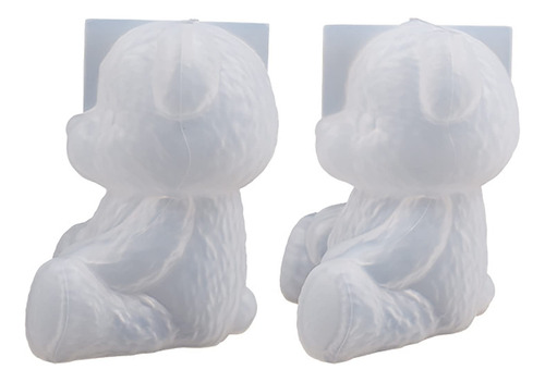 Paquete De 2 Moldes De Oso Silicona Para Velas Y Jabón